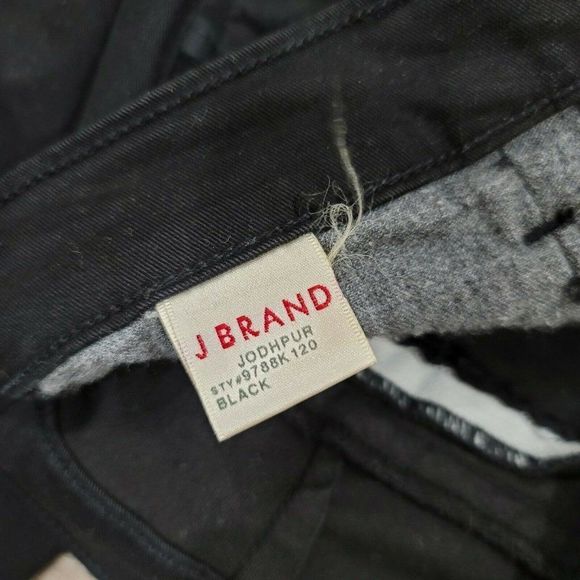 J. Brand Womens 27 Black Denim Jodhpur Riding‎ Skinny Jeans Zip Ankles - Picture 9 of 9